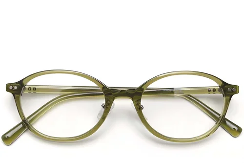 Lunettes ovales vertes TR90 #BS0423-0052