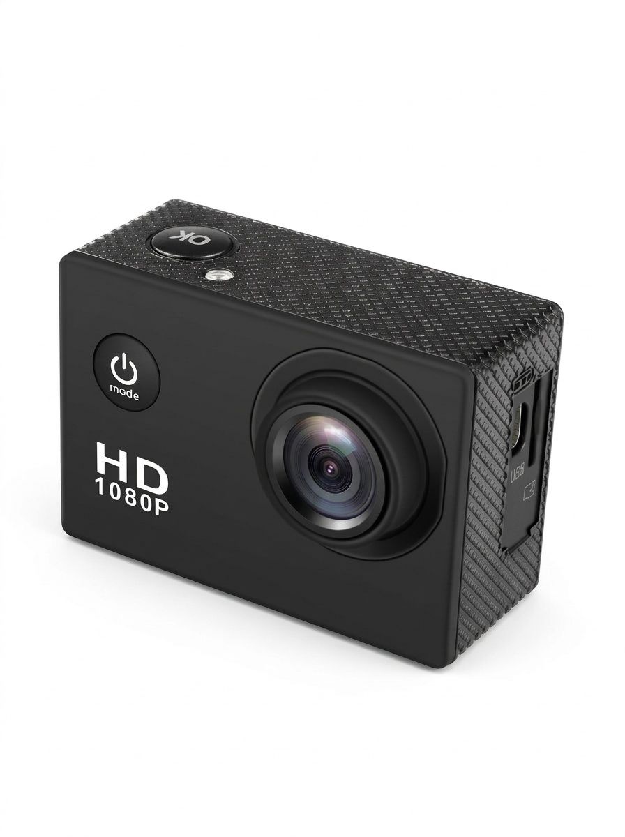Cámara de acción OurLife 1080P HD, resistente al agua hasta 30 m, pantalla de 2 pulgadas, gran angular de 90°, cámara para deportes al aire libre y motocicletas.