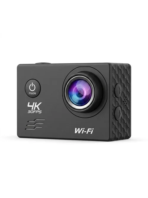 Cámara de acción 4K a 30 FPS, resistente al agua, WiFi, pantalla de 2 pulgadas, 16 MP, cámara subacuática para deportes al aire libre con batería de 1050 mAh.