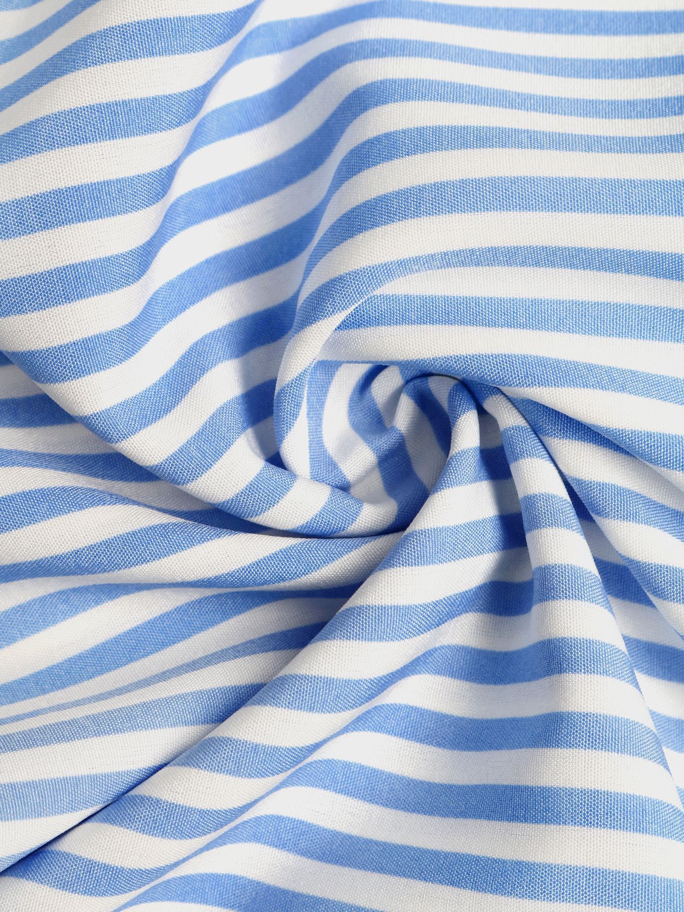 Vestido largo fruncido a rayas con ribete de encaje