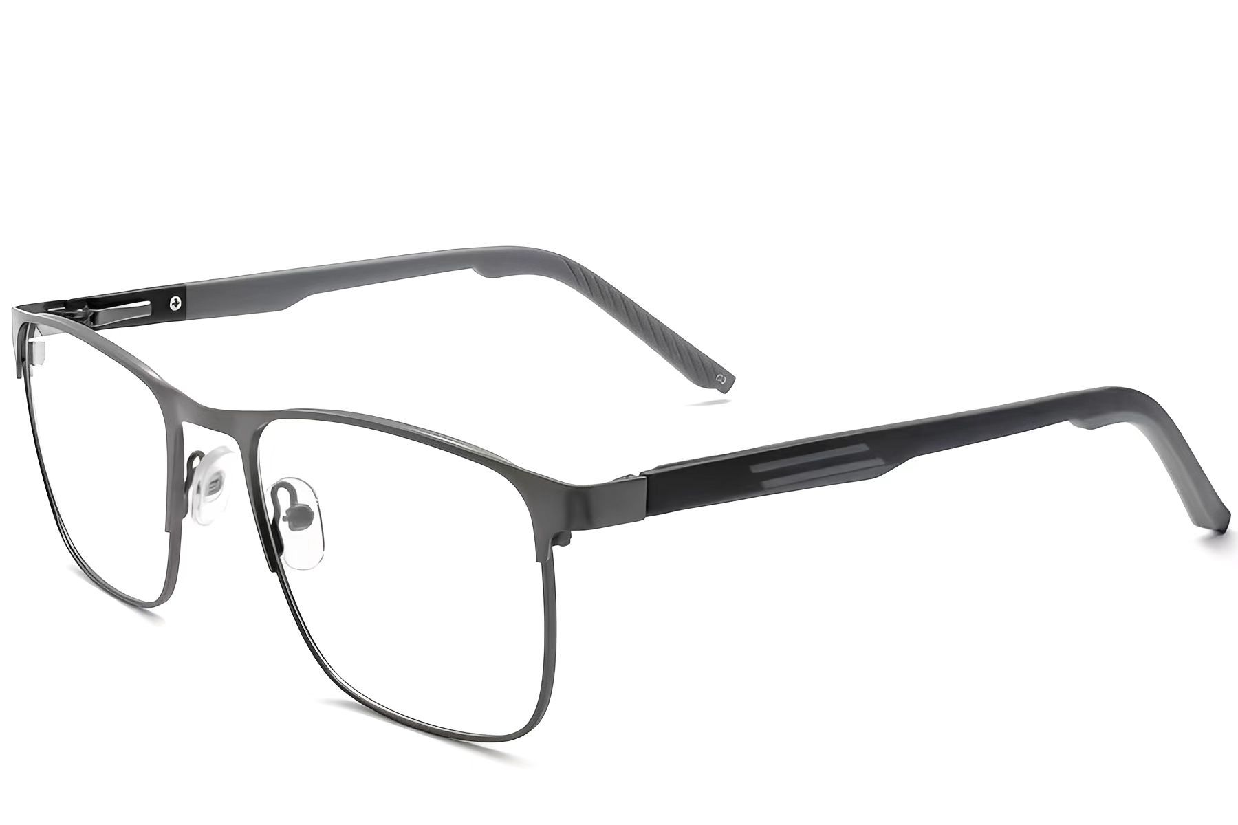 Rectangular Black Metal Glasses #BS2425-0374