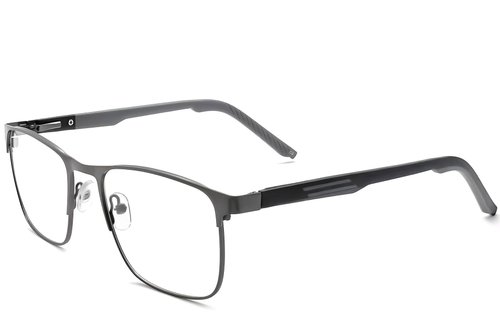 Lunettes rectangulaires en métal noir #BS2425-0374