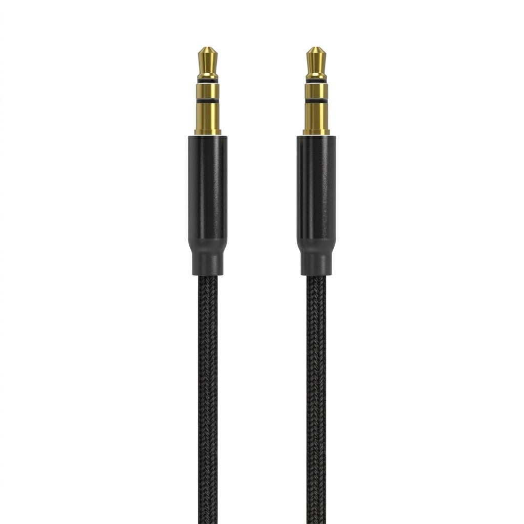 3.5mm AUX Audio Cable, Hi-Fi Sound for All Devices, Flexible & Durable Design, Black