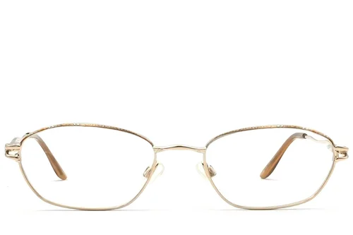 Lunettes ovales en métal marron #BS2012-0457