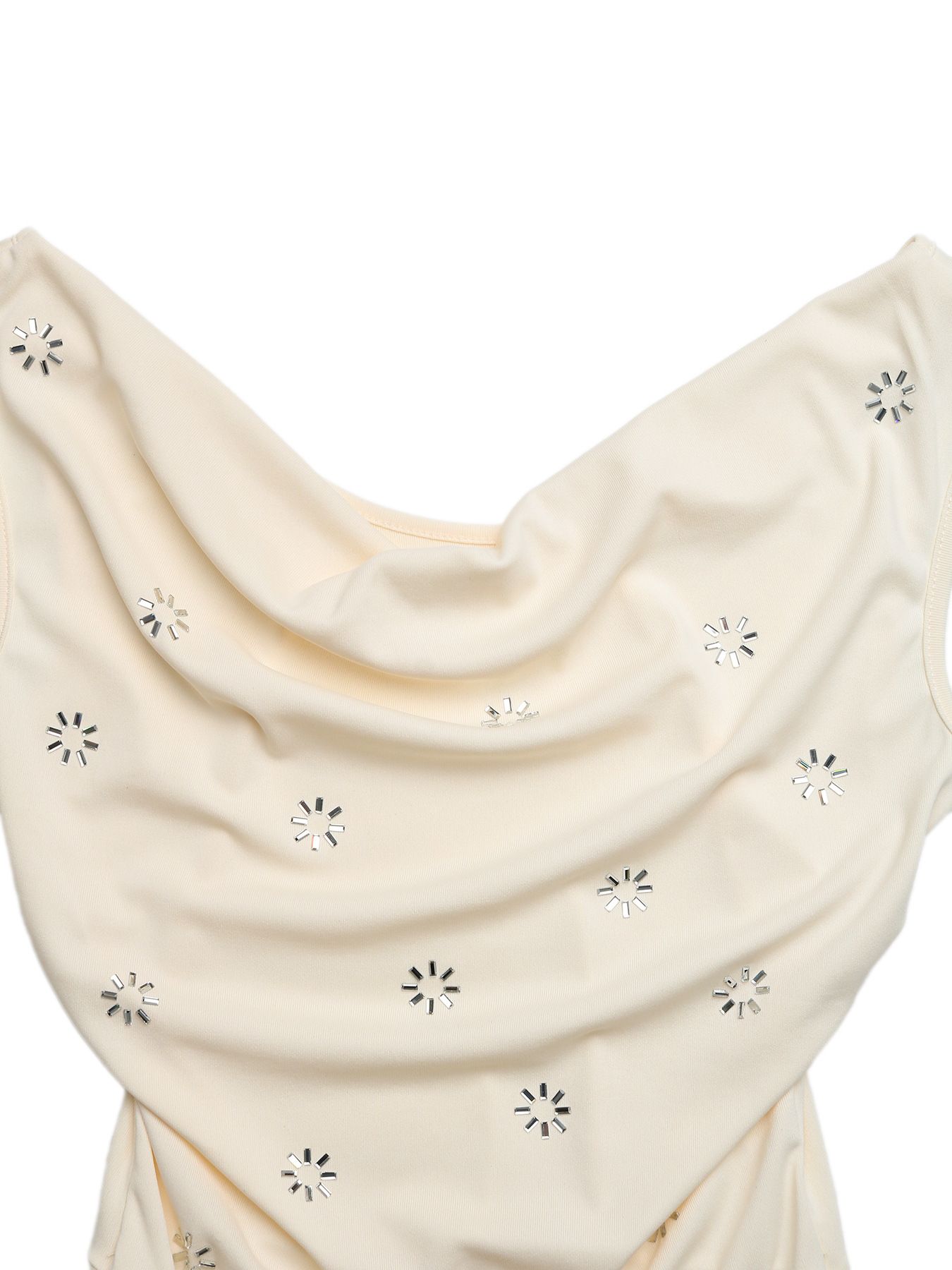 Body sin mangas con cuello drapeado y estampado floral