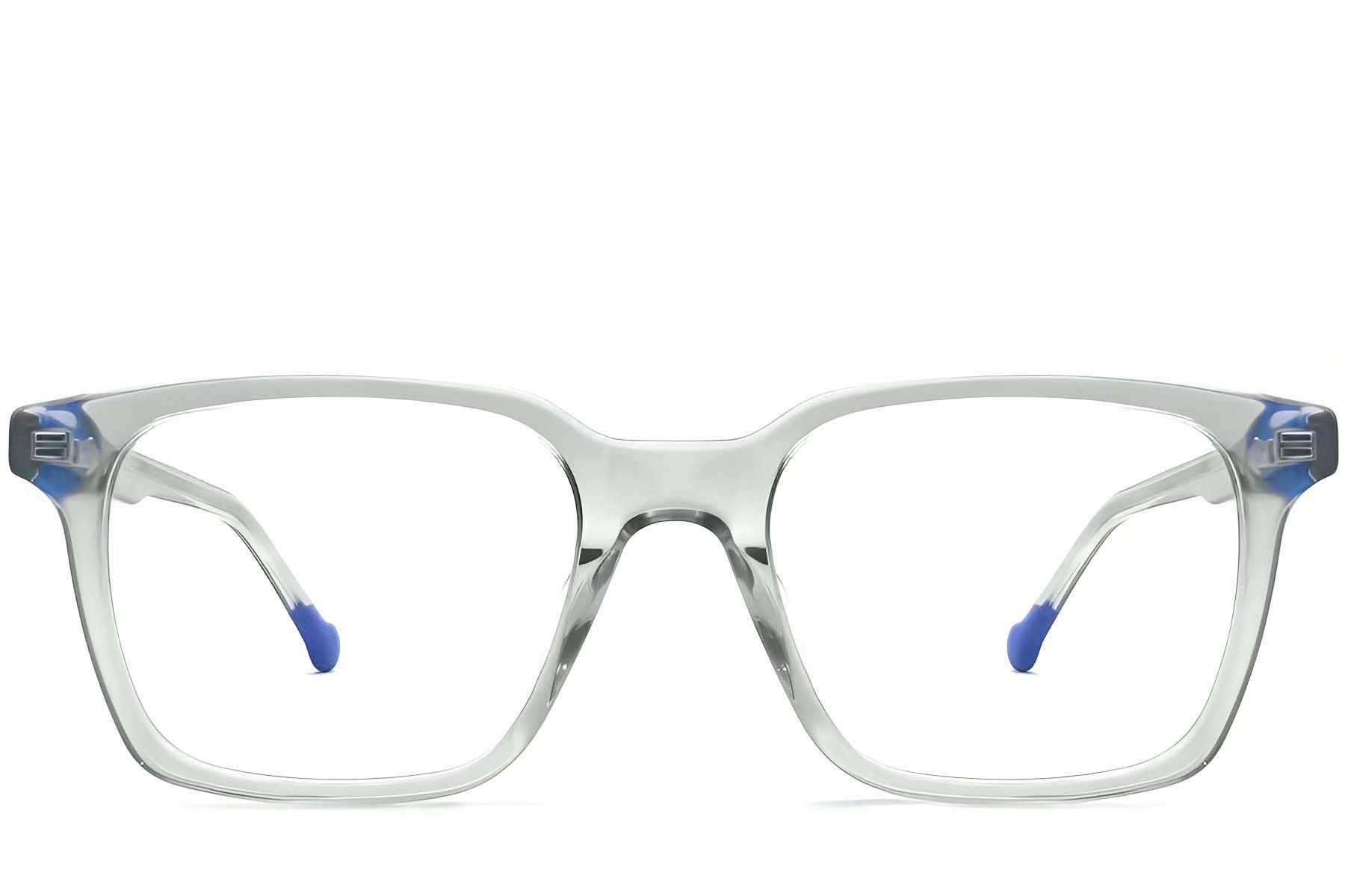 Rectangular Grey Acetate Glasses #BS1902-0138