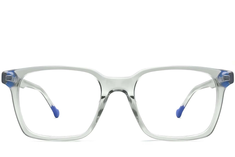 Lunettes rectangulaires en acétate gris #BS1902-0138