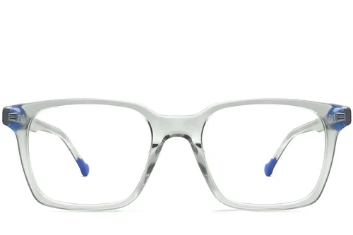 Lunettes rectangulaires en acétate gris #BS1902-0138