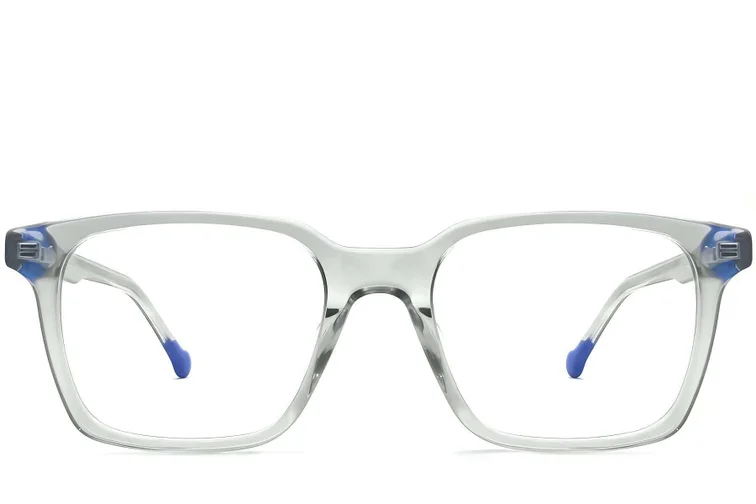 Gafas rectangulares de acetato gris #BS1902-0138
