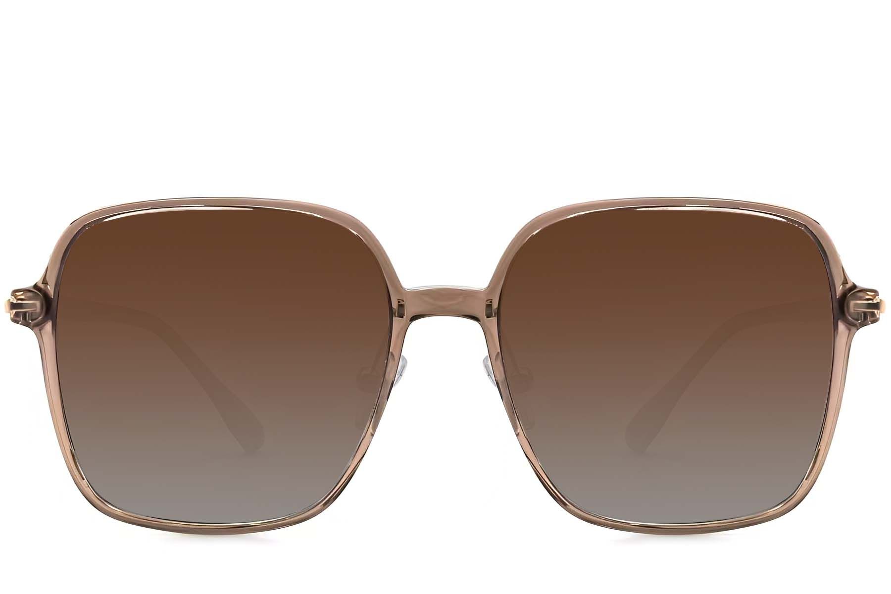 Rectangular Brown TR90 Sunglasses #BS0824-0098