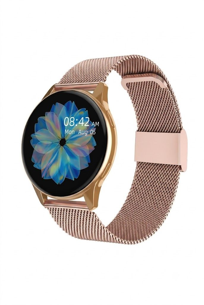 CT2 Smartwatch with Call & Music Player - Stainless Steel + Silicone Watch Band Set