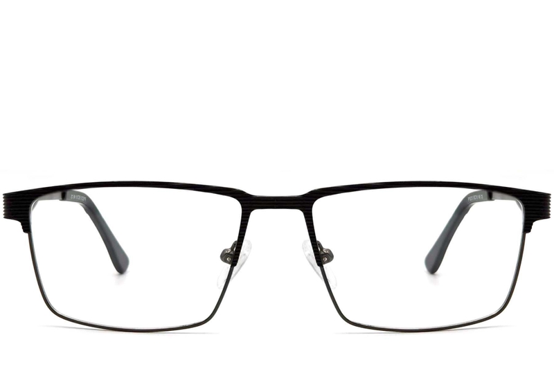 Rectangular Black Metal Glasses #BS2425-0350
