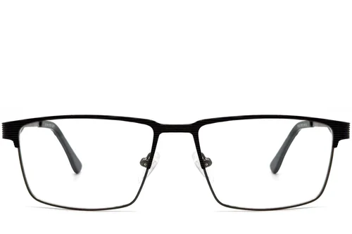 Verres rectangulaires en métal bleu #BS2425-0350