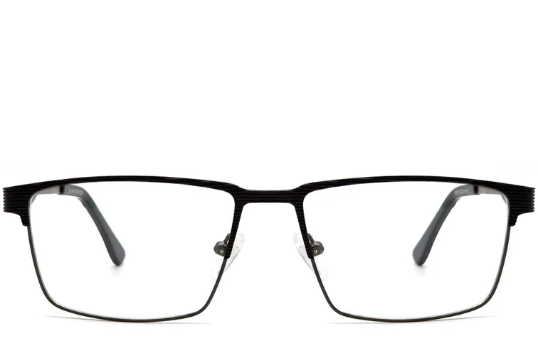 Rectangular Black Metal Glasses #BS2425-0350