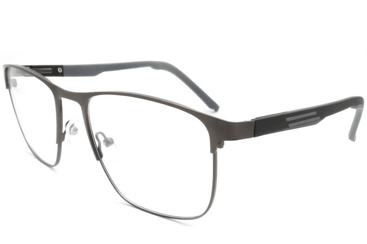 Gafas rectangulares de metal negro #BS2425-0362