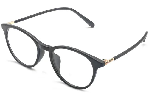 Lunettes ovales noires TR90 #BS0423-0174