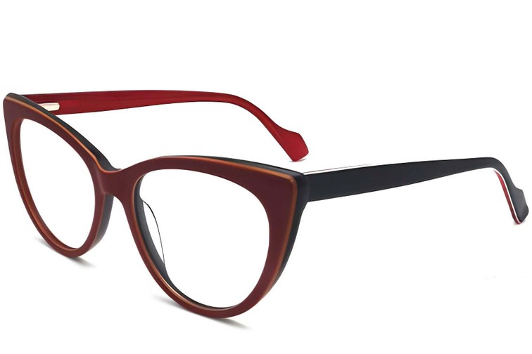 Gafas de acetato marrón mariposa #BS2012-0168