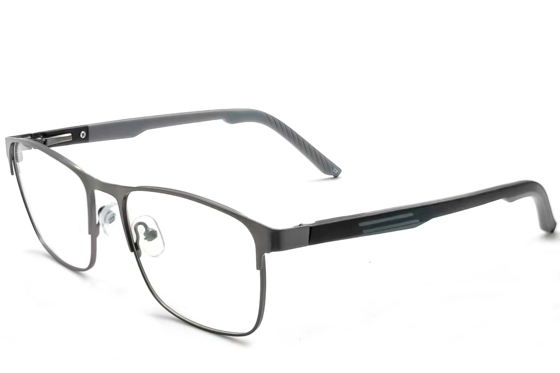 Rectangular Black Metal Glasses #BS2425-0369