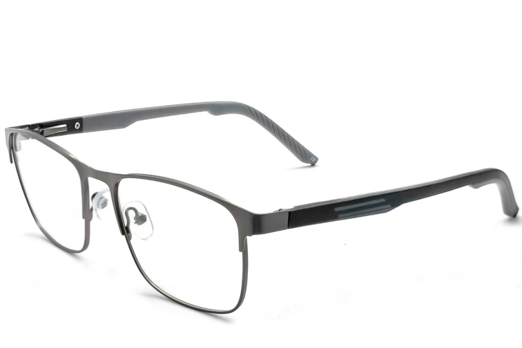 Gafas rectangulares de metal negro #BS2425-0369
