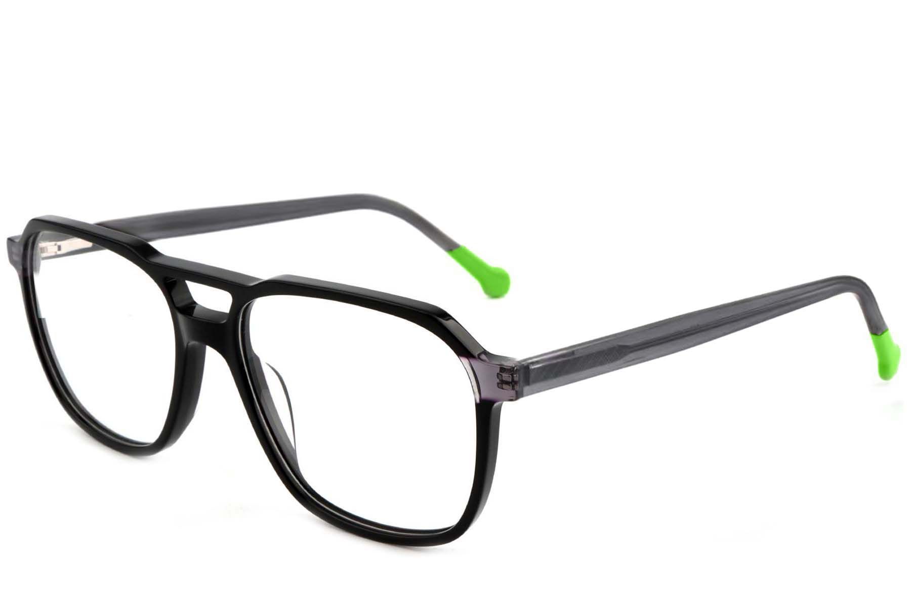 Aviator zwarte acetaatbril #BS1902-0151