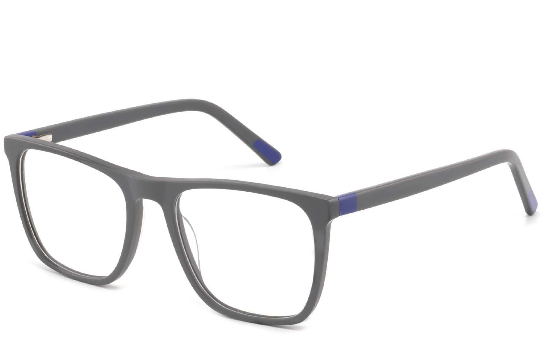 Rectangular Grey Acetate Glasses #BS2425-1001