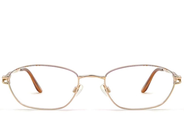 Gafas ovaladas de metal rosa #BS2012-0456