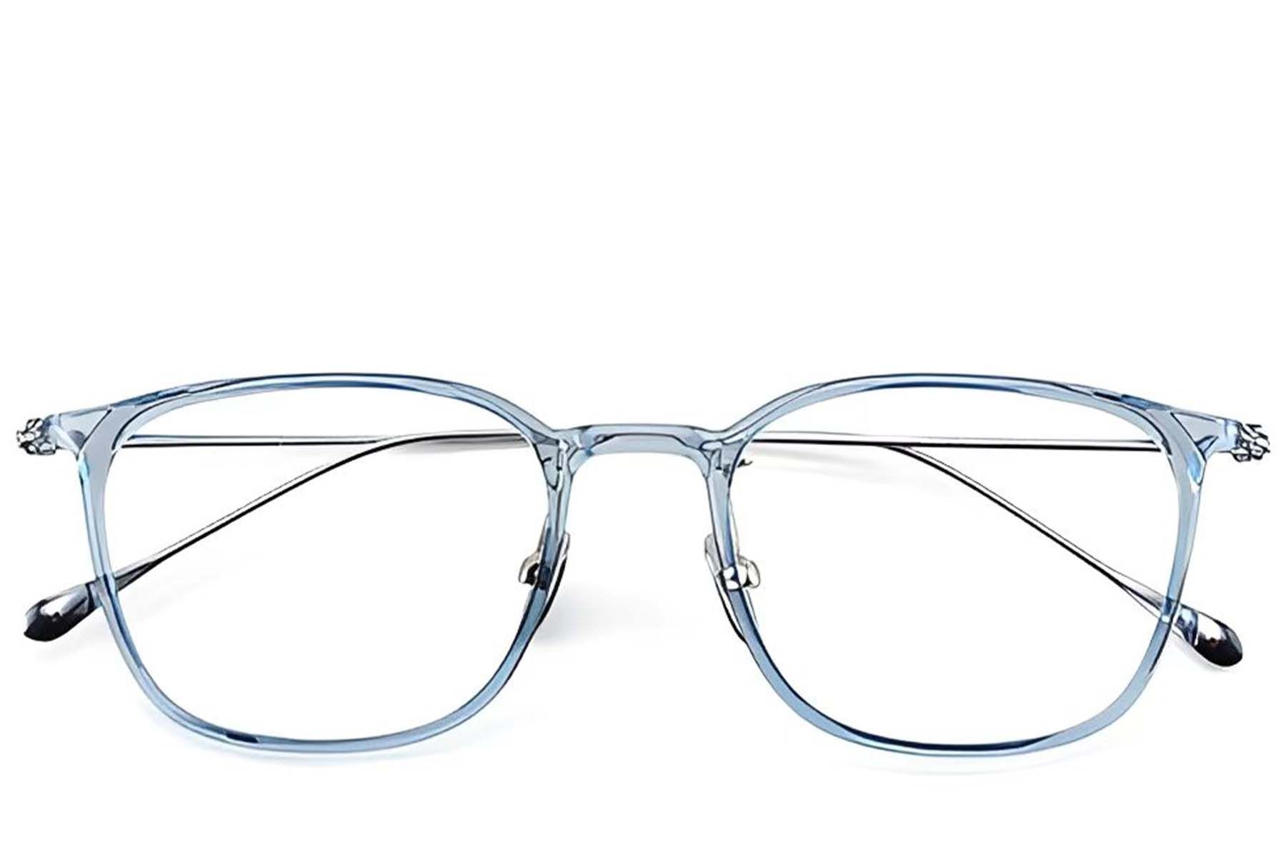 Rectangular Blue Titanium Glasses #BS1913-0395