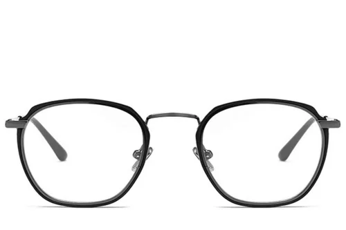 Lunettes rectangulaires en métal noir #BS0406-0048