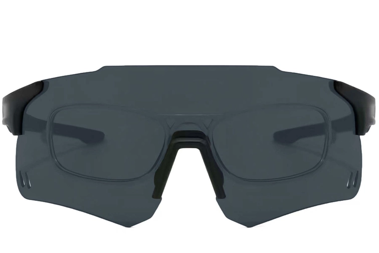 Gafas de sol de aviador de plástico negro #BS2426-0001