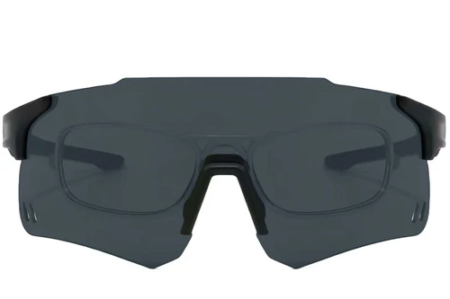 Gafas de sol de aviador de plástico negro #BS2426-0001