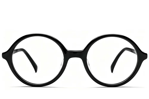 Lunettes rondes en acétate noir #BS2012-0330