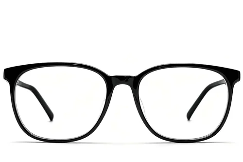 Lunettes ovales en acétate noir #BS2012-0300