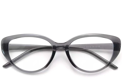 Lunettes ovales grises TR90 #BS0423-0008