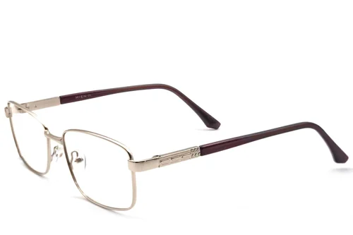 Lunettes rectangulaires en métal doré #BS2012-1066