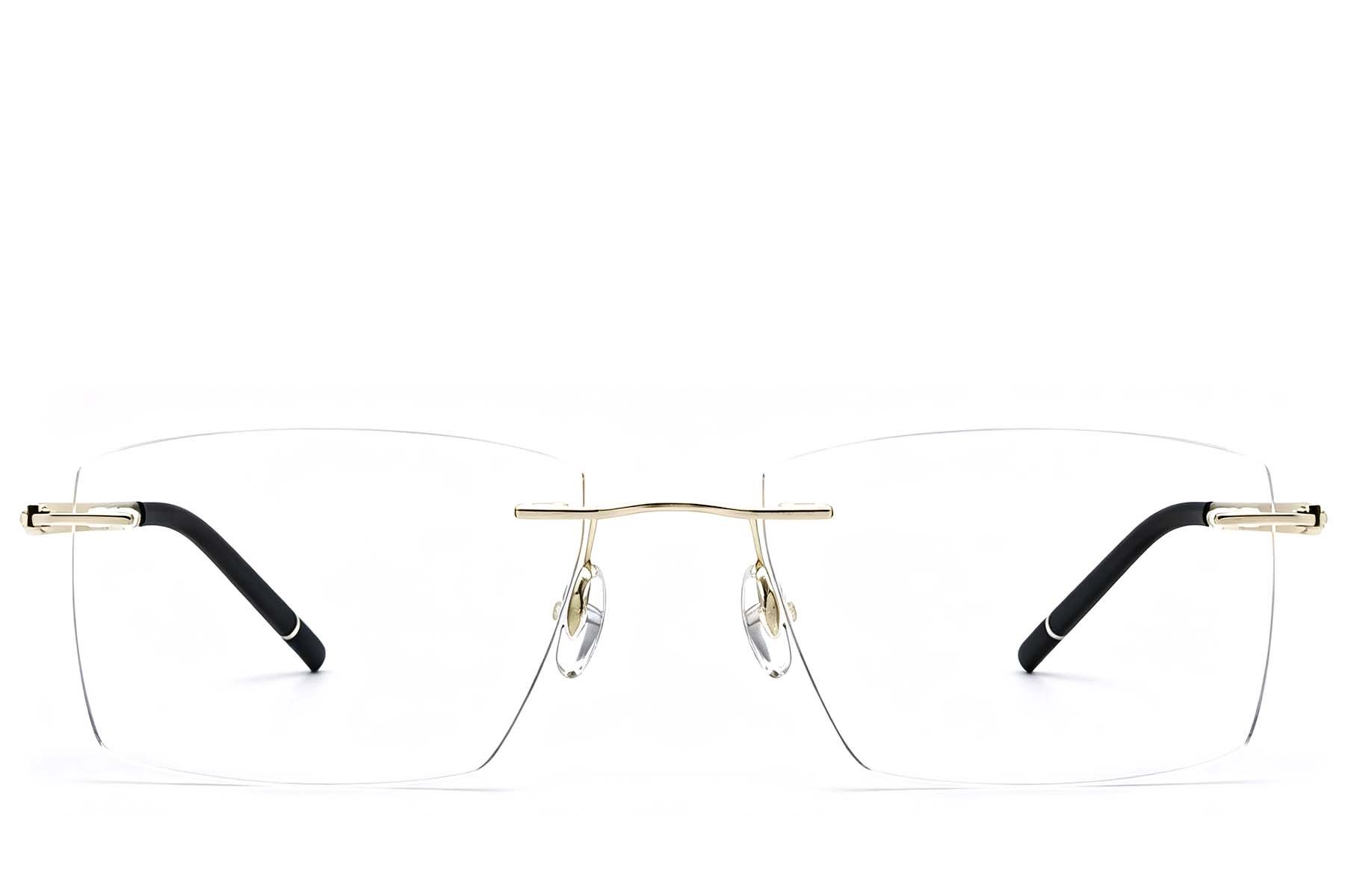 Invisible Golden Metal Glasses #BS2012-0906