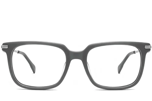 Verres rectangulaires en acétate gris #BS2012-2602