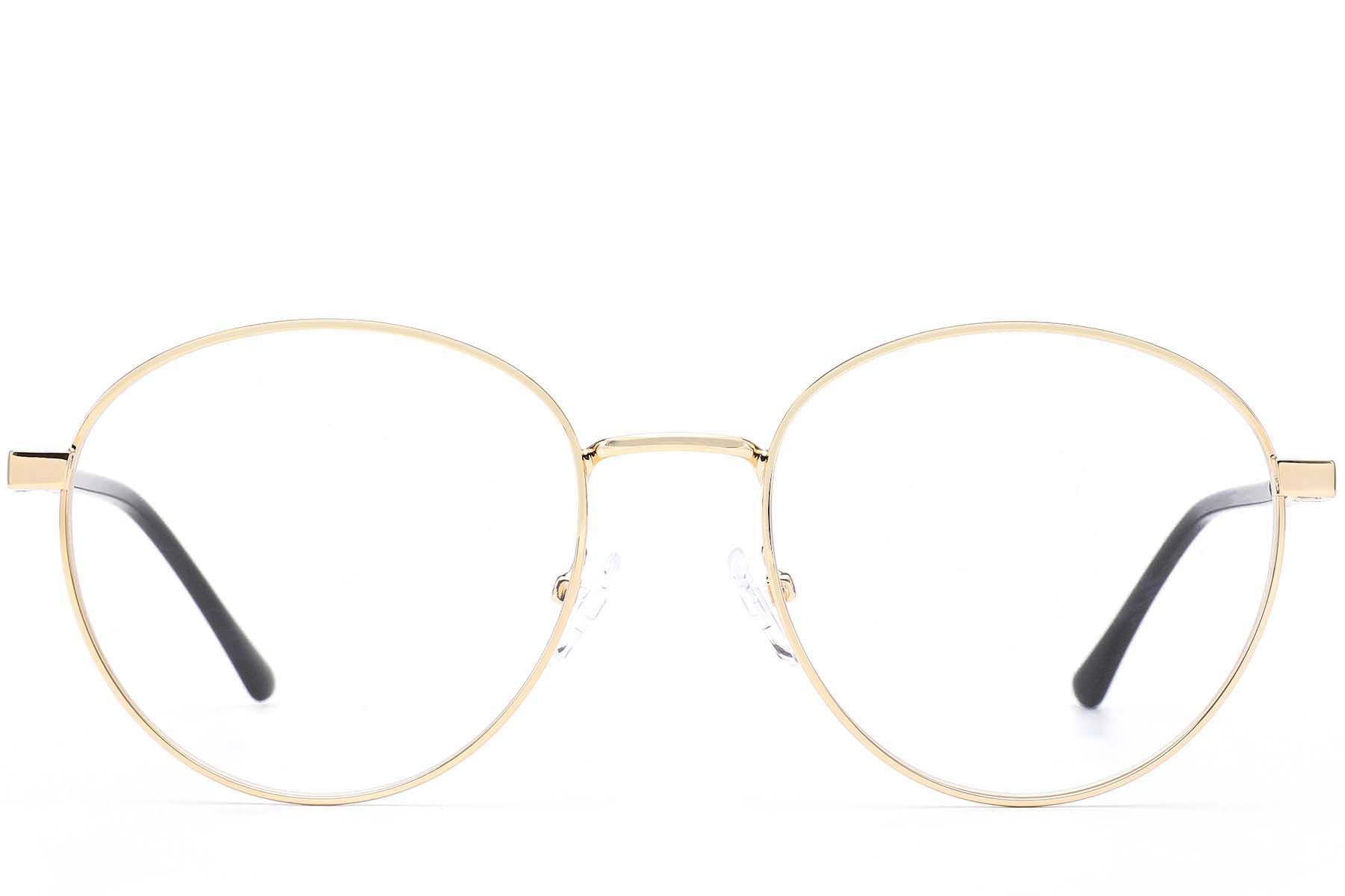 Gafas redondas de metal dorado #BS0420-0275