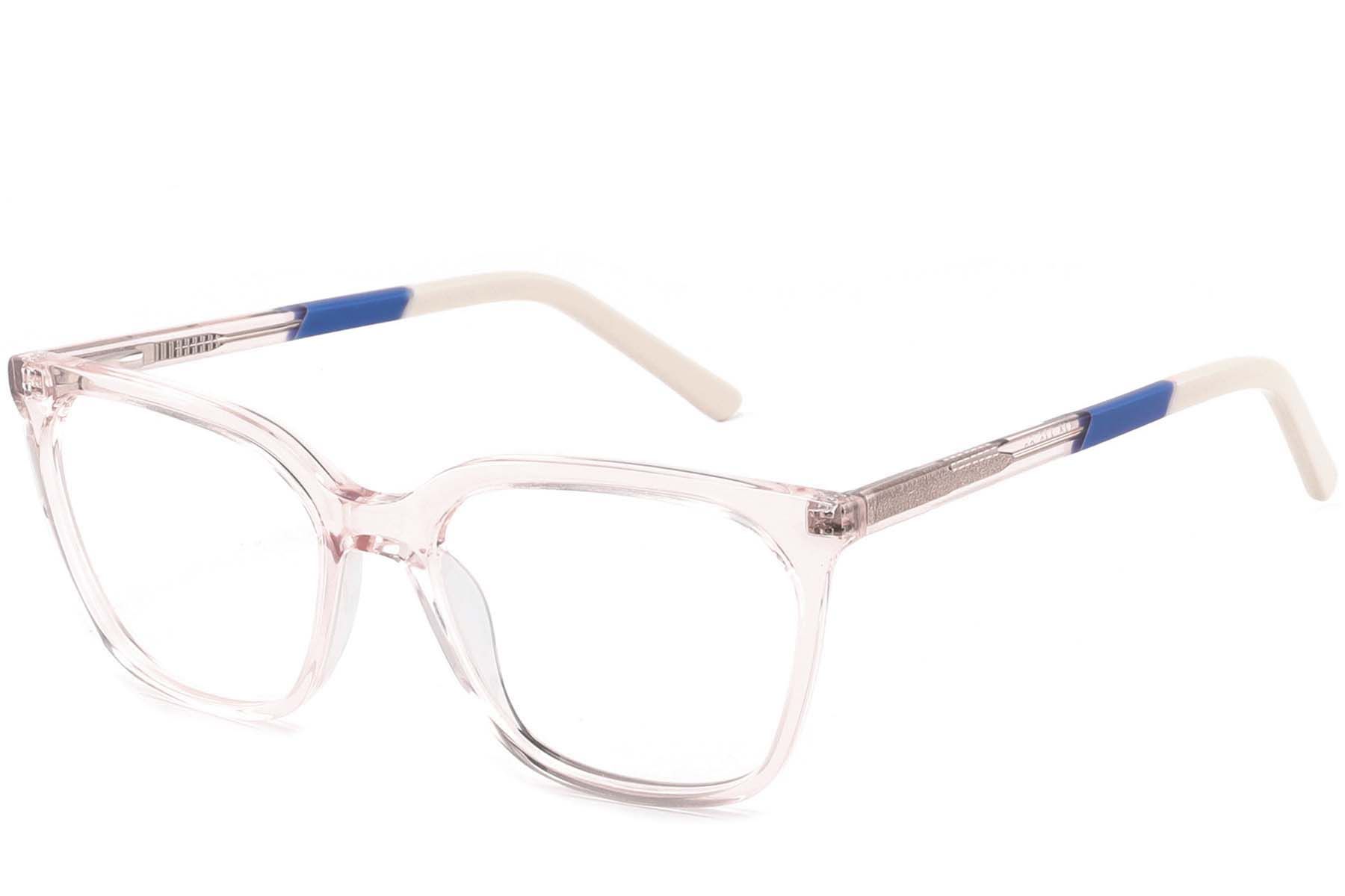 Rechthoekig roze acetaatglas #BS2425-1428