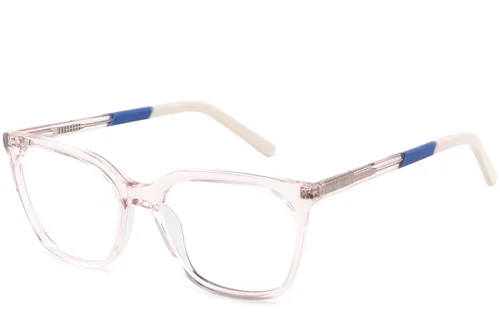 Lunettes rectangulaires en acétate rose #BS2425-1428