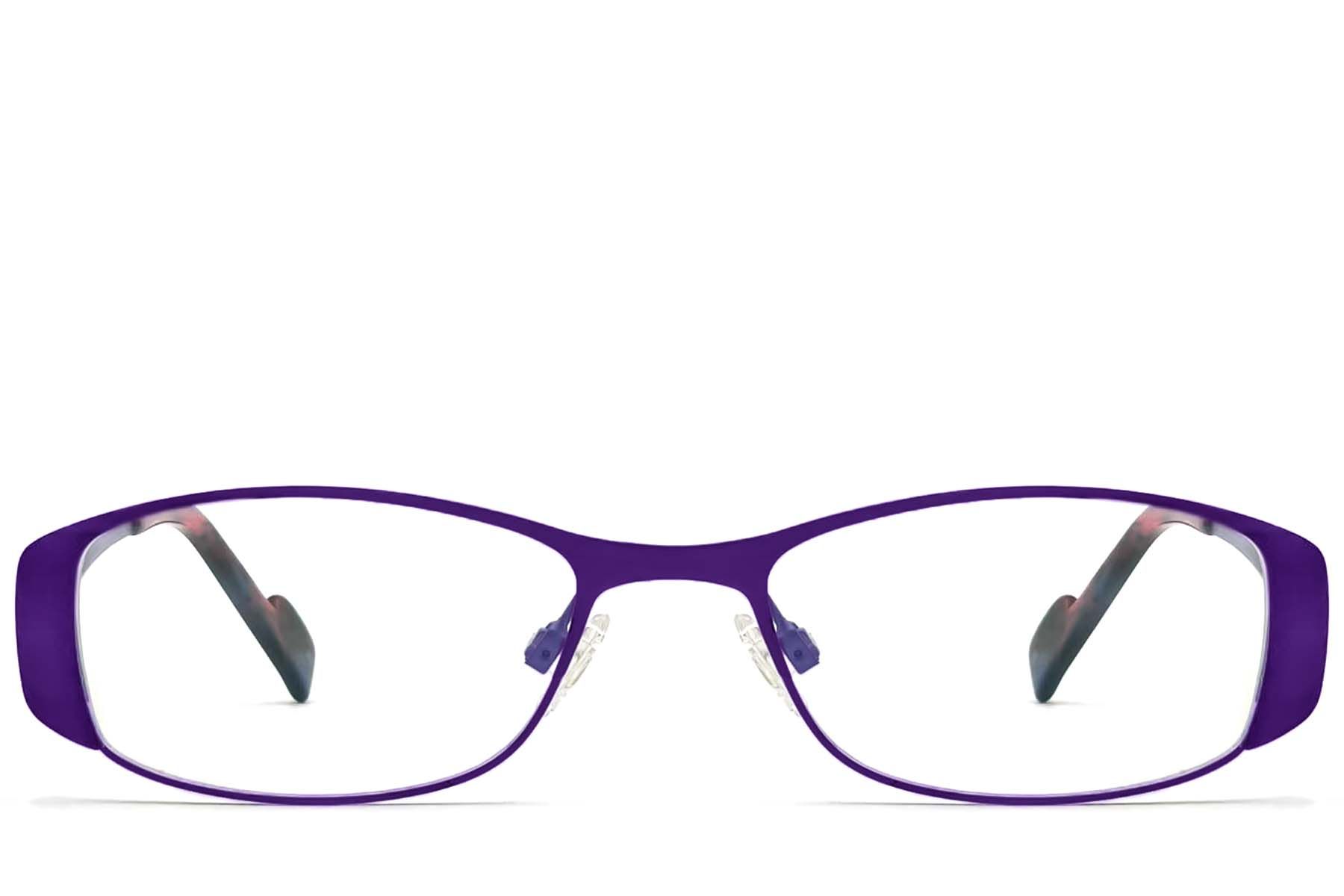 Oval Purple Metal Glasses #BS2012-0437