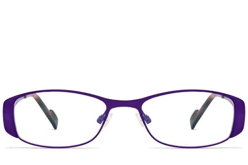 Oval Purple Metal Glasses #BS2012-0437