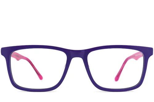 Verres rectangulaires en acétate violette #BS2012-0201