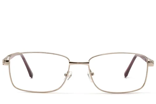 Lunettes rectangulaires en métal doré #BS2012-1066