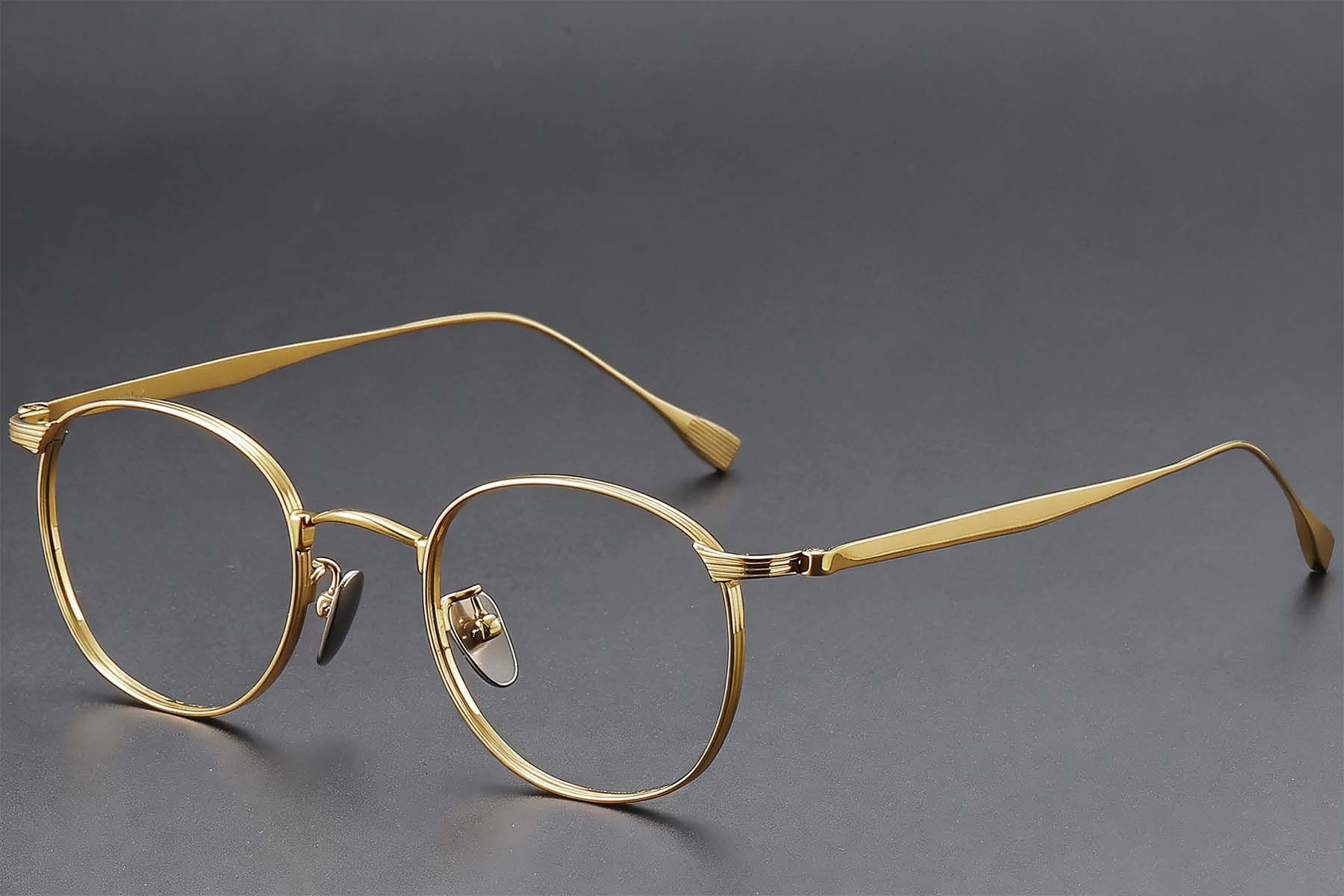 Oval Golden Titanium Glasses #BS1913-0351