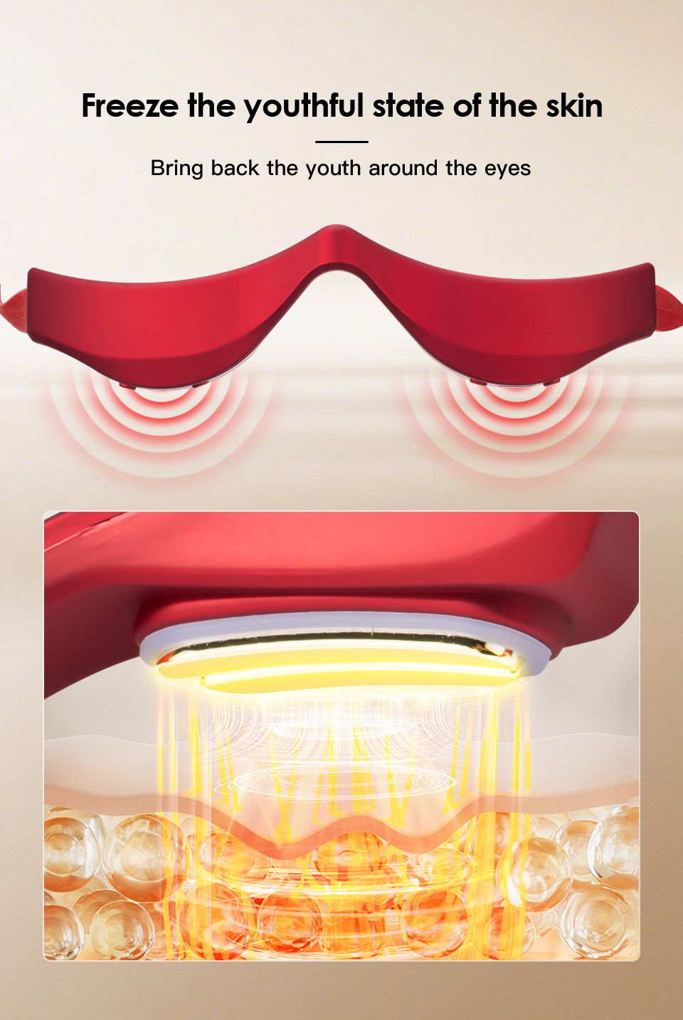 Red Light EMS Eye Massager - Revive Eyes, Daily Joy