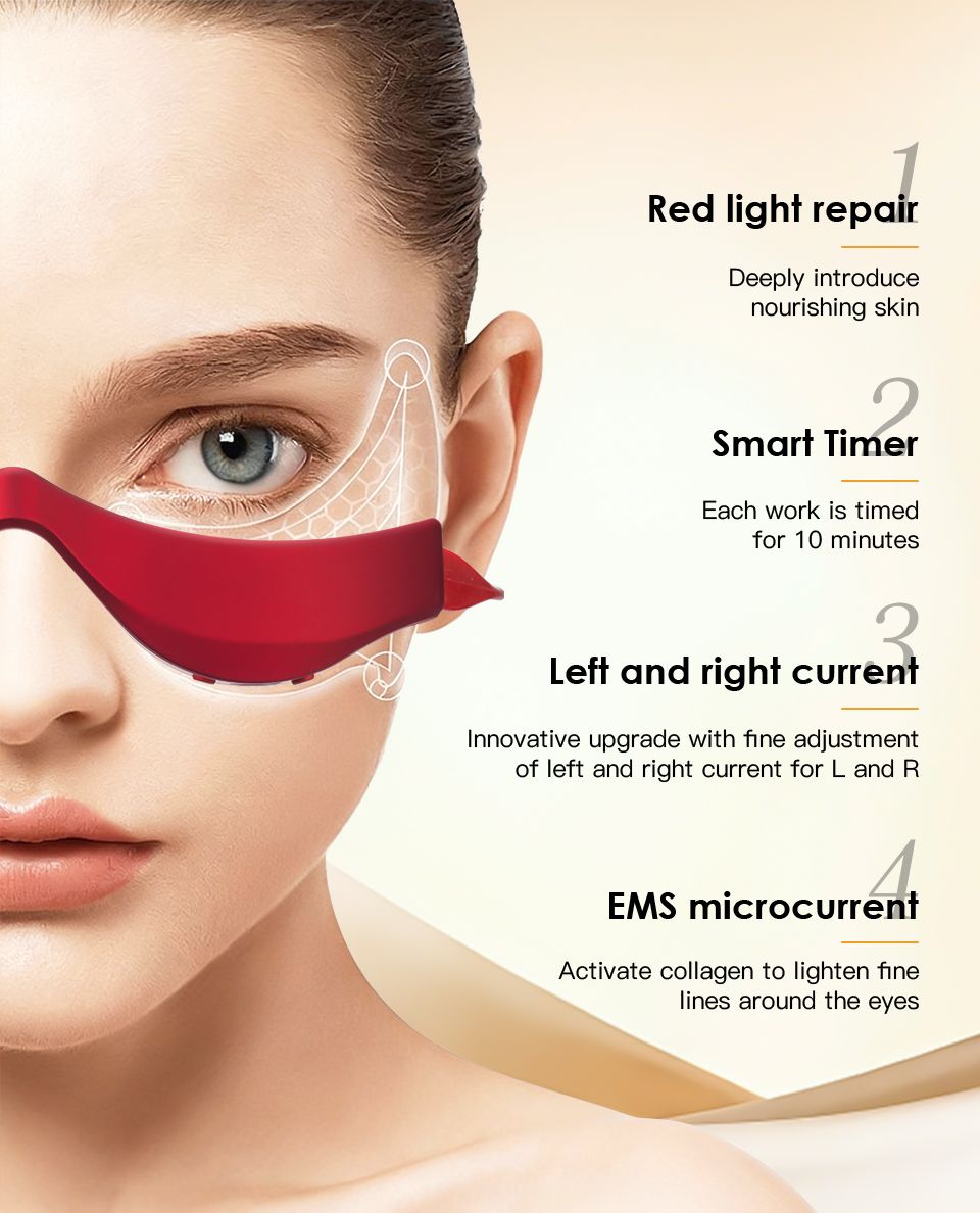Red Light EMS Eye Massager - Revive Eyes, Daily Joy