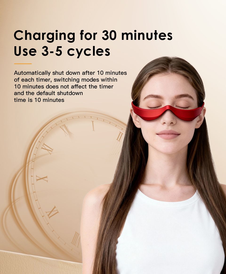 Red Light EMS Eye Massager - Revive Eyes, Daily Joy