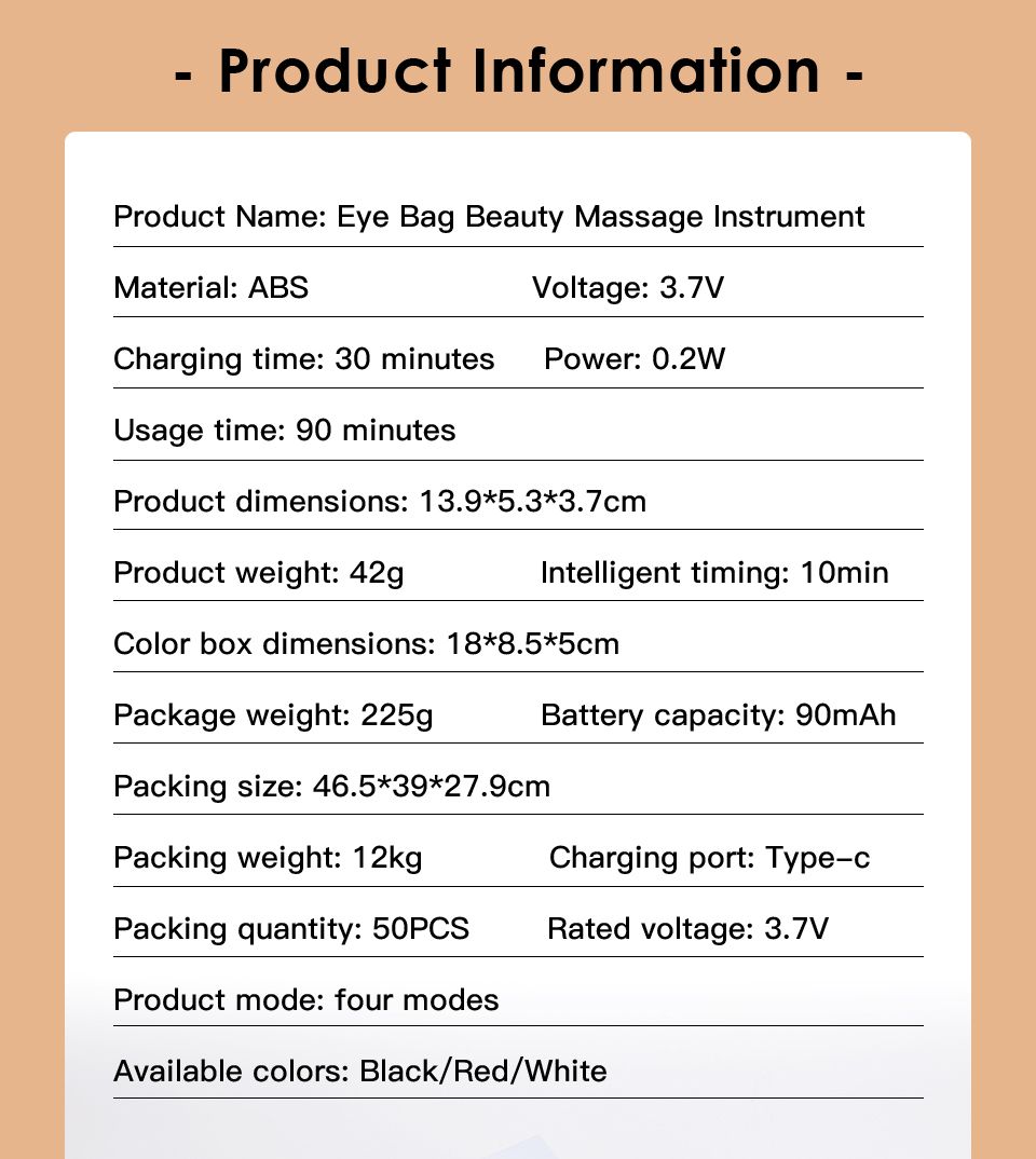 Red Light EMS Eye Massager - Revive Eyes, Daily Joy