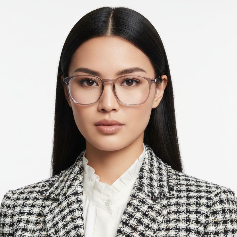 Lunettes rectangulaires grises TR90 #BS0406-0595