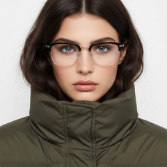 Gafas TR90 doradas semi al aire #BS0406-0599